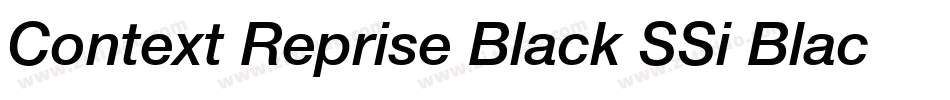 Context Reprise Black SSi Black字体转换